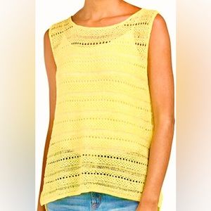 Love Token Dune Crochet Tank Top. Yellow. Size S. HEW WITH TAGS.